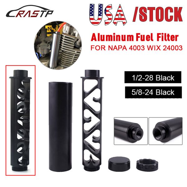 

usa stock 6" inch/10 inch spiral 1/2-28 5/8-24 single core aluminum tube car fuel filter solvent trap for napa 4003 wix 24003 filters o