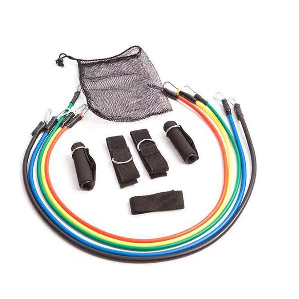 

new type pull rope 11 piece fitness exercise resistance belt latex tube pedal fitness device body training exercise elastic yoga belt