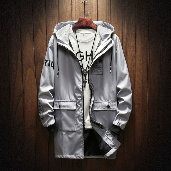 

men bomber jacket long windbreaker coat slim fit autumn spring fashion varsity jackets for man pj15, Black;brown