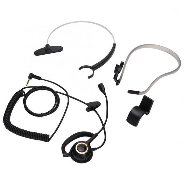 

call center headset with mic 3.5mm single plug ear hook rear mounted noise canceling for customer service headset1
