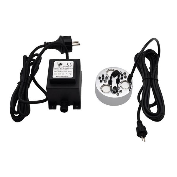 

220v 3 head humidifier with colorful lights fog generator rockery garden bonsai pool water landscape fogger with power supply