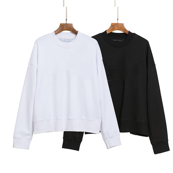 

20ss hip hop high street cut off crocodile towel embroidery men and women the same round neck sweater tide, Black