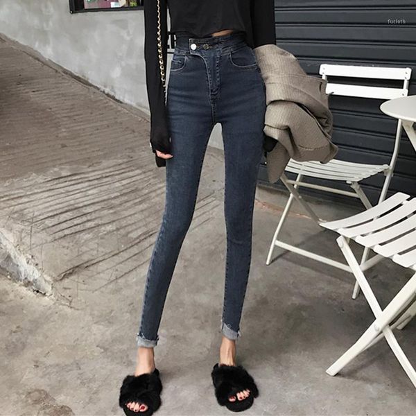

wholesale 2019 new autumn winter selling women's fashion casual denim pants mp2541, Blue