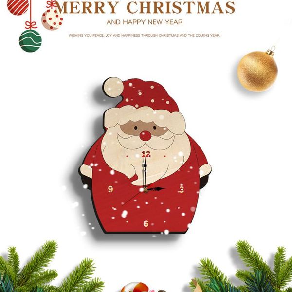 

wall clocks creative christmas decoration clock in living room cartoon santa claus toy