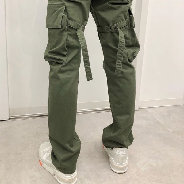

wangzai self correct version vujadekenijima same vibe style bandage work clothes casual pants, Black