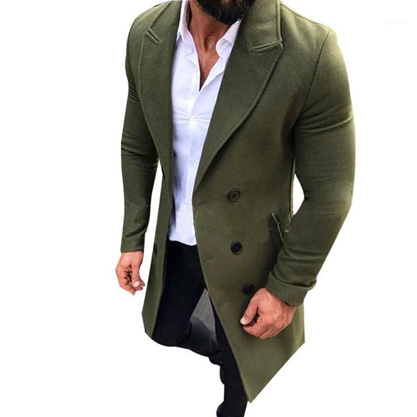 

new autumn winter british style men's wool coat new design zipper long trench coat brand clothing quality hooded woolen men1, Black