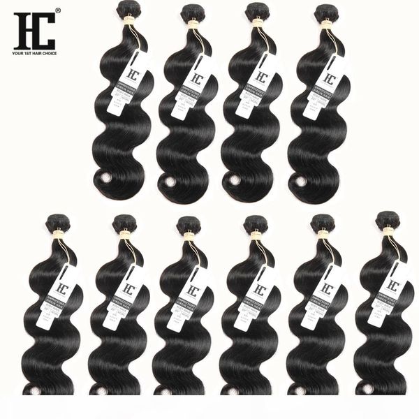 

malaysian hair unprocessed 10 bundles 10-26 double weft human hair extensions dyeable hair weaves body wave wavy, Black