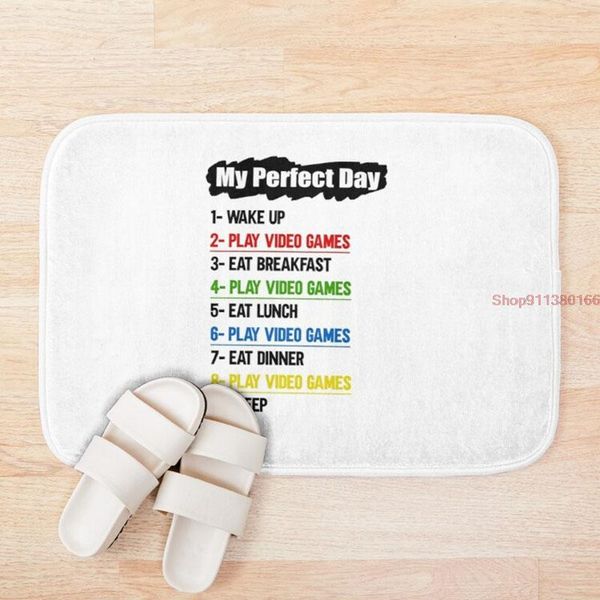 

bath mats mat my perfect day video games doormat welcome home rectangle anti-slip carpet rug bedroom entrance floor