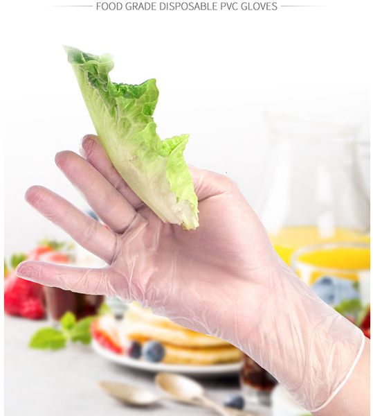 

selling 100pcs/lot disposable vinyl transparent pvc gloves garden universal for home cleaning, powder smooth t