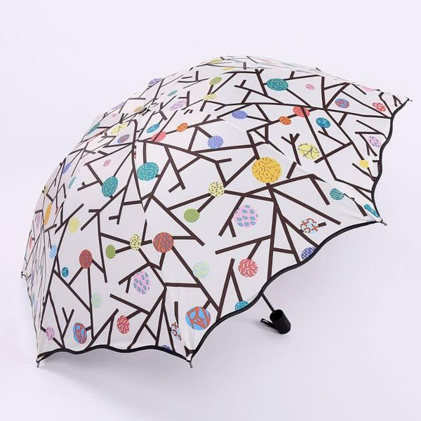 

umbrellas originality three fracture too parasol pocket sunscreen sunshade black plastic umbrella small fresh sunny umbrella1