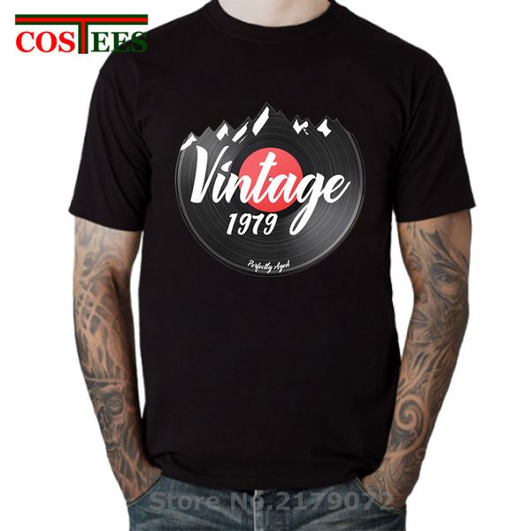 

sport vintage vinyl design classic 1979 t shirt men perfectly aged birthday gift tee shirt retro born in 1979 t-shirt for father's day
