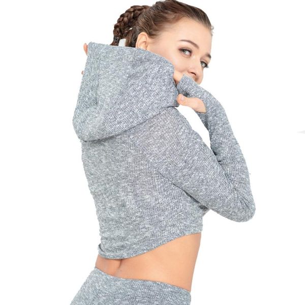

running jackets cross border products navel an aerobics nv yun dong tight quick-drying hoodie long sleeve training yoga jacket, Black;red