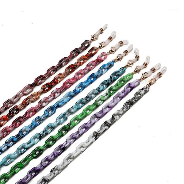 

sunglasses frames printing color acrylic chain reading glasses adjustable hanging thin eyewear cord holder neck strap accessories1, Silver