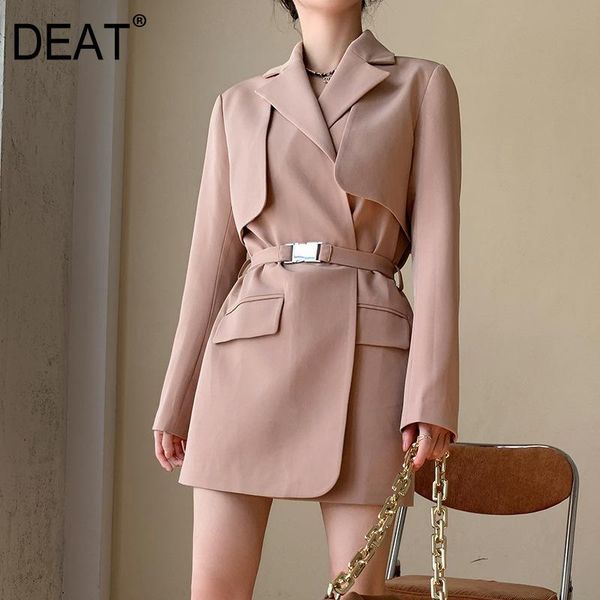 

deat blazer handsome clothes for women new autumn british black suit lightweight suit coat with belt fashion jackets 7b0011, White;black