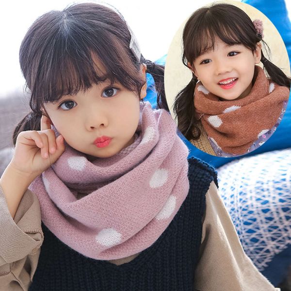

material autumn winter new korean knitting neckband baby wool warm children's neck cover wj8563 6ntg, Red;brown