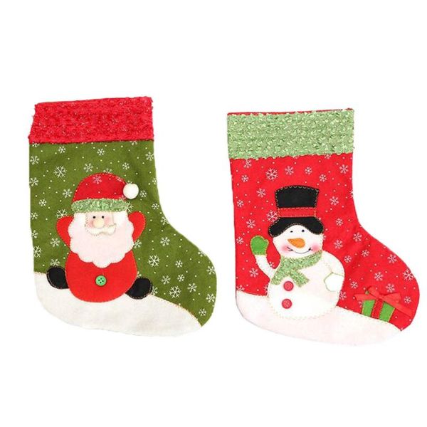 

2pcs candy storage stockings presents bags christmas tree hanging ornaments