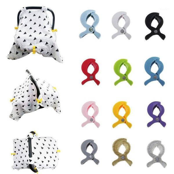 

stroller parts & accessories toddler infant baby solid cover useful convenient clip blanket toy pegs hook 12 colors1
