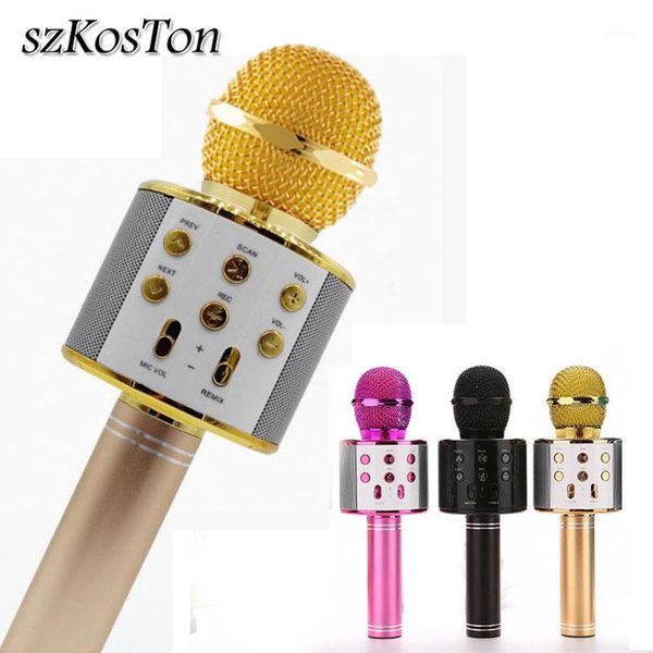 

professional wireless bluetooth microphone speaker handheld microphone karaoke mic music player singing recorder ktv microfone1