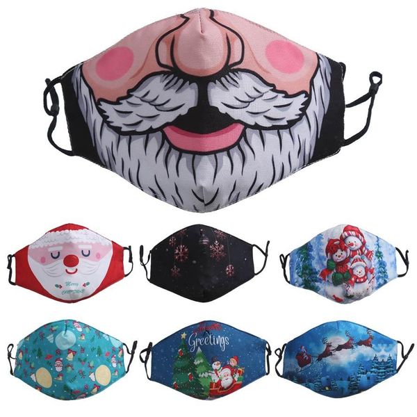 DHL 2020 маски для лица с Рождеством Санта борода снеговик повез Deer Fahion маски для взрослых мальчиков девочки 3D печать пыл маска для лица