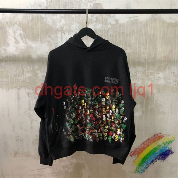 

heavy fabric hoodie men women 1 pullover hoody sweatshirt, Black