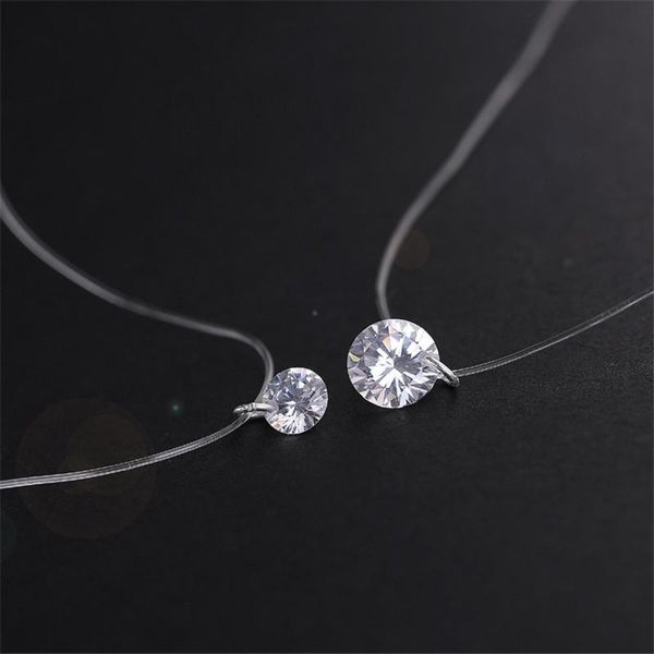 

chains cute romantic summer choker short water drop necklace minimalist fashion jewelry pendant colourful for friend gift, Silver