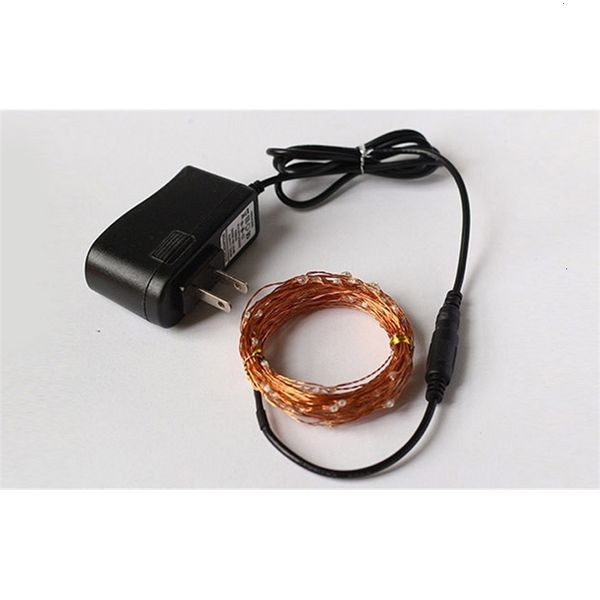 

10m 100 copper wire operated led string fairy lights with power supply for wedding party club christmas decoration