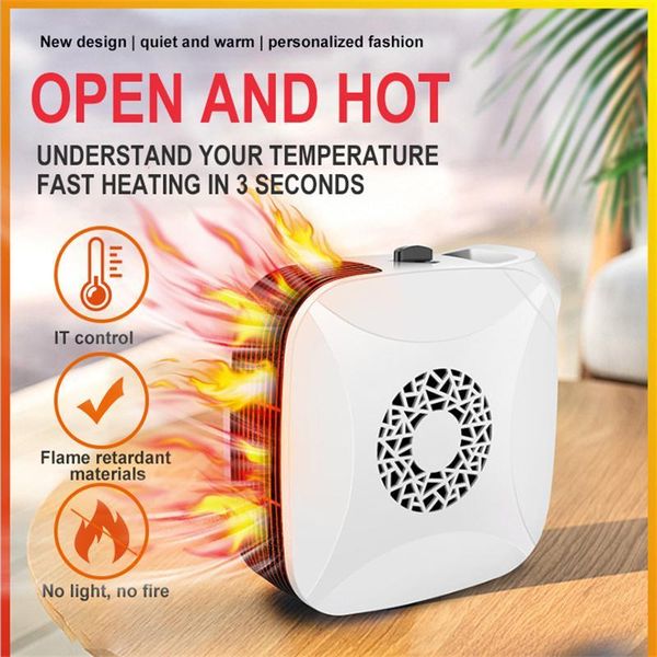 

2020fan heater for home 700w mini electric fast heater home heating electric warm air fan office room heaters air