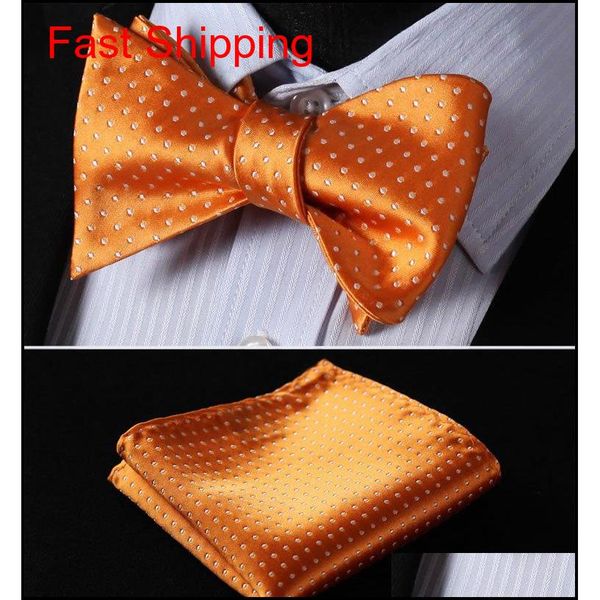 

dot 100%silk jacquard woven men butterfly self bow tie bowtie pocket square handkerchief qylptt mj_fashion, Blue;white