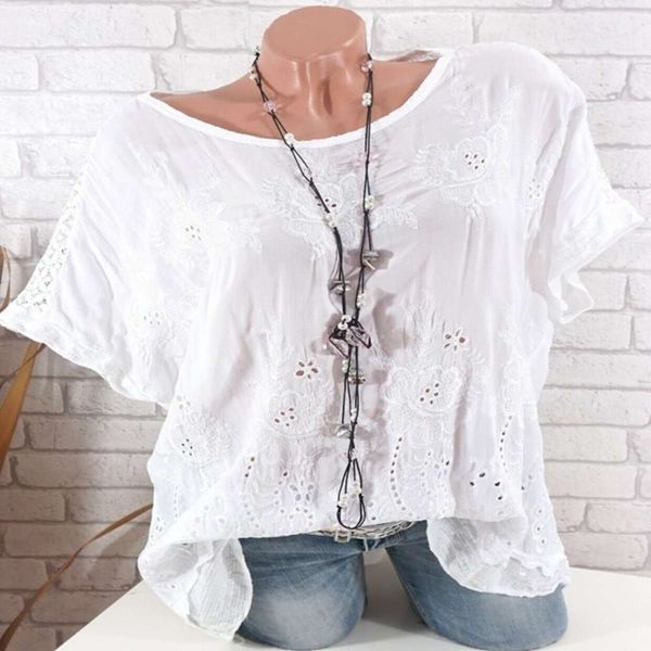 

women's fashion 2019 hollow back crew neck embroidered beads short sleeve shirt, Black;gray