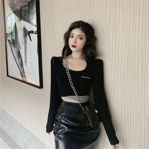 

lrfuu fake short short t-shirts base women jacket jacketjacket black jacketautumn design long sleeve for coat 2020 new two 1lybr, White