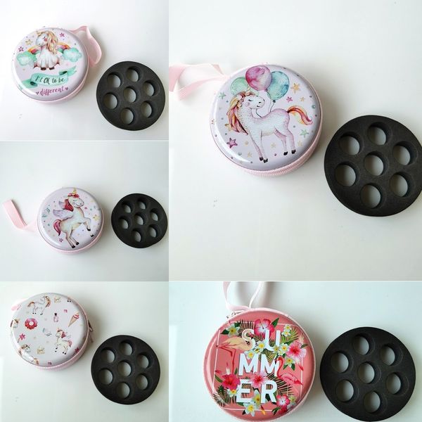 

gp6l2 doteri 7-grid 9-grid storage convenient essential bag 2ml sorting bottle iron iron bag oil essential oil box tinplate box foz6f