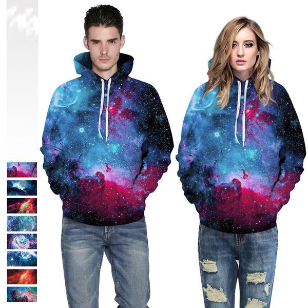 

popular digital 3d printing hoodie, european and american couple's baseball suit, customized sublimation men's hoodie, Black