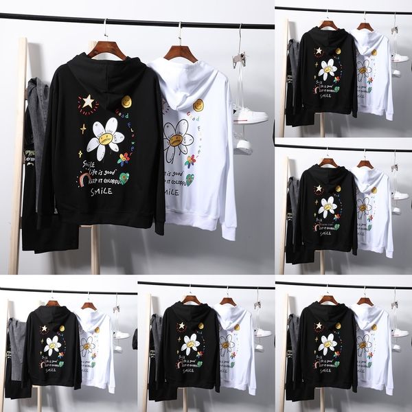 

9mtea bird's men's grimace ins sweater 2020 autumn coat floret lovers brand fashion sweater hooded long sleeve fashion coat bd6ei, Black
