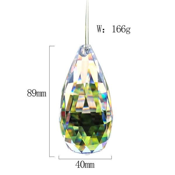 

89mm clear drops crystal prisms suncatcher chandelier crystals pendant diy hanging ornament home decoration lighting accessories h bbycas