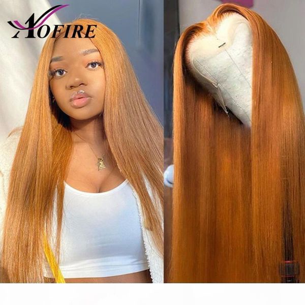 

orange wig 180 density lace front human hair wigs for black women straight lace front wig virgin hair wigs transparent, Black;brown
