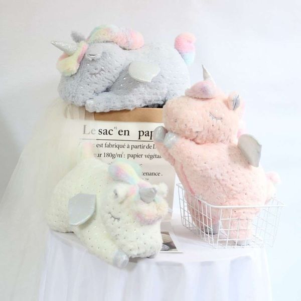 

conditioning blanket air pillow dual purpose plush toy grab prone posture unicorn doll