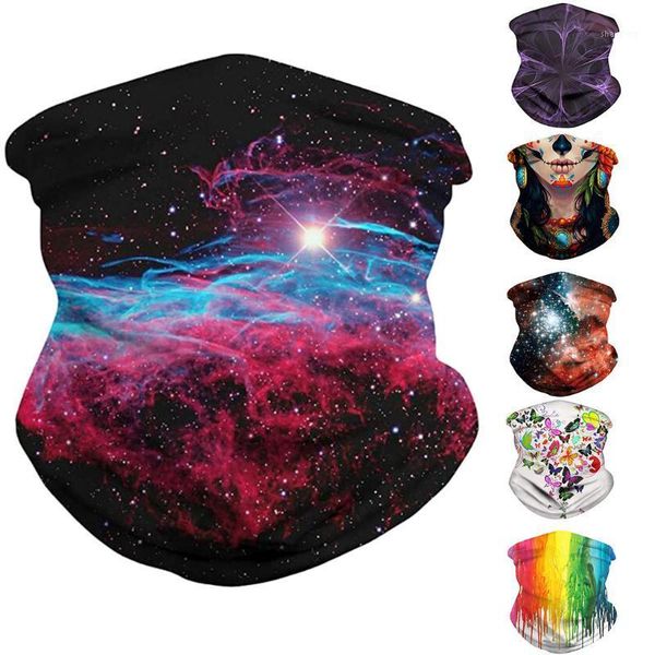 

cycling caps & masks men and women riding outdoors breathable magic ice silk headscarf mask windproof bandana headband seamless scarf foular, Black