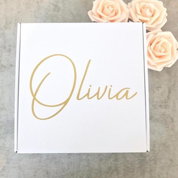 

gift wrap personalized empty bridesmaid proposal box with crinkle paper rose gold wedding boxes will you be my maid of honor box1