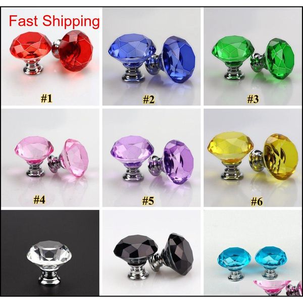 

knob screw fashion 30mm diamond crystal glass door knobs drawer cabinet furniture handle knob screw furnitur qylpjm packing2010