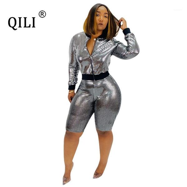 

qili women long sleeve jumpsuits rompers two piece set skinny jumpsuit bright1, Black;white