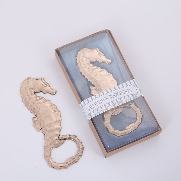 

hippocampus golden bottle opener creative key ring beer wedding guest gift favor dhl