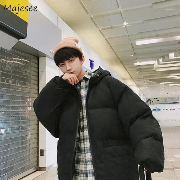 

winter clothes men parka harajuku big size printing all match japanese streetwear mens parka casual warm1, Black