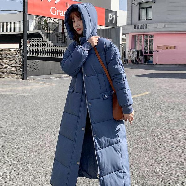 

2020 jacket women extra long cotton jacket padded coat woman parkas winter keep warm clothes coats and jackets women hooded, Black