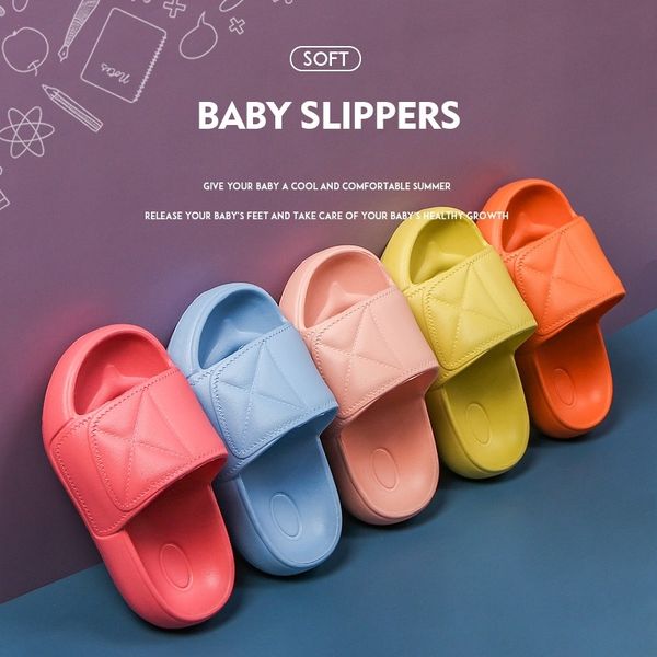 

ulknn children' slippers summer boy' home shoes bathroom anti-slip soft-sole girls sandals baby lippers y201028, Black;grey