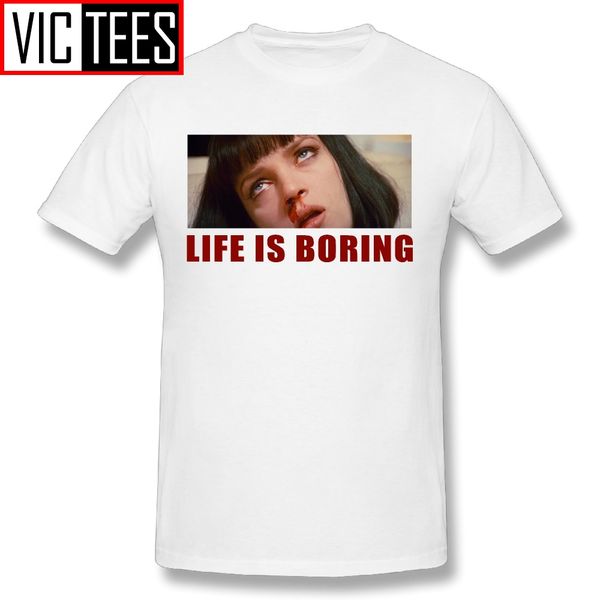 

men's life is boring mia wallace pulp fiction quentin movie 100% cotton novelty hoodie designers t shirts sweatshirt