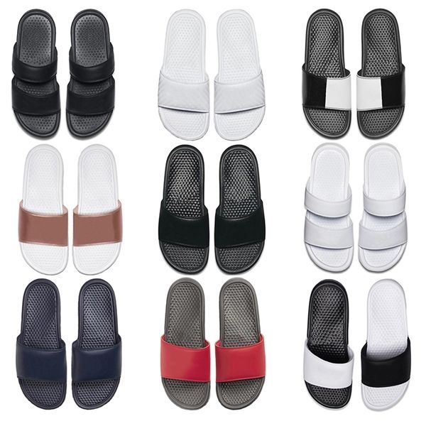 

2020 зимние осенние женщины мужчины случайные моды слайды белый синий смешанные цветы мужские складки ленивые обувь крытый наружный пляж сан, Black