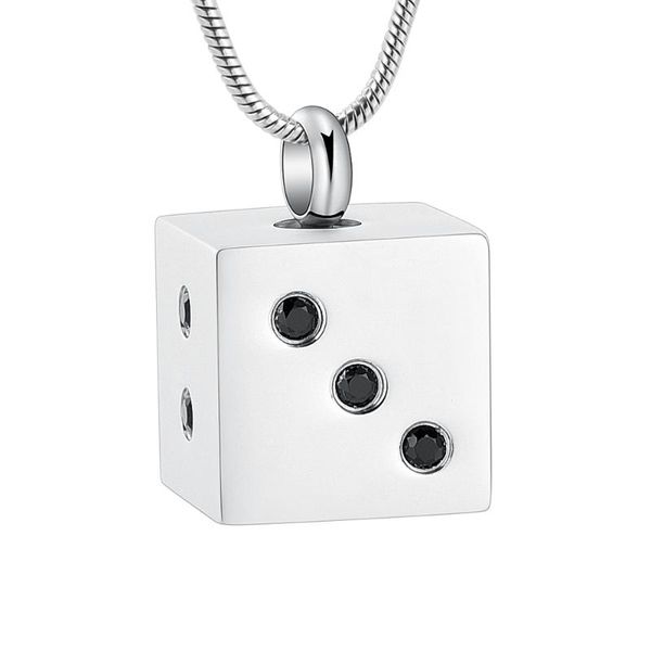 

dice cube urn necklace for ashes holder ashes locket for pet, Silver