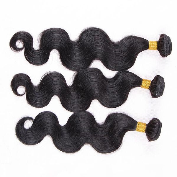 

brazillian body wave human hair bundles unprocessed virgin hair double weft brazilian body wave extension 3pcs lot, ing, Black