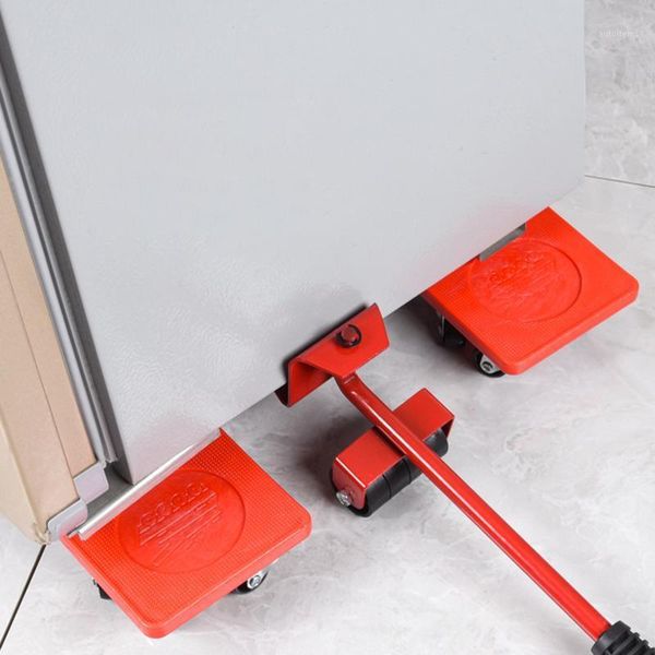 

5pcs/set furniture mover wheel bar roller device furniture transport lifter tool sets heavy stuffs moving hand tools multitools1
