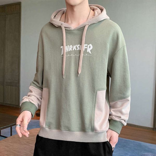 

new hooded sweater sportswear versatile fall 2020 korean trend casual outerwear men's wear, Gray